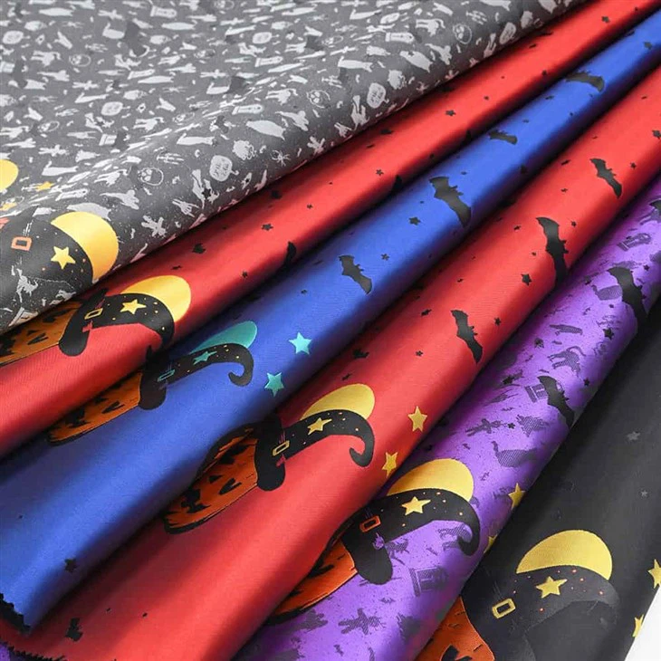 Halloween Jack-O'-Lantern LOGO Tie Fabric