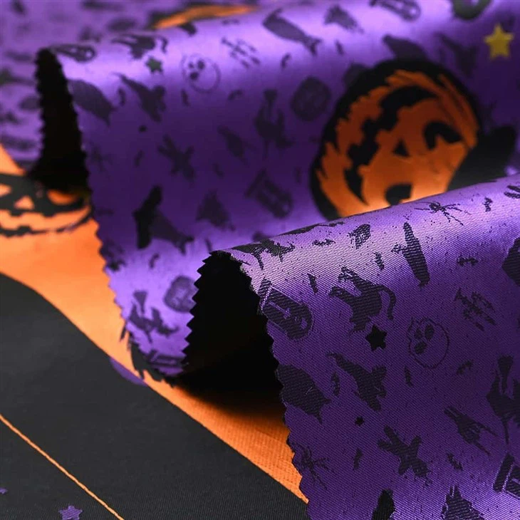 Halloween Jack-O'-Lantern LOGO Tie Fabric